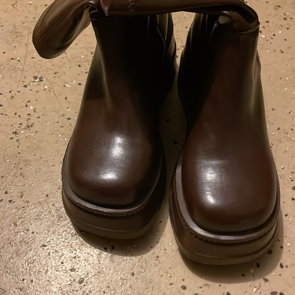 Brown Leather Ankle Boots